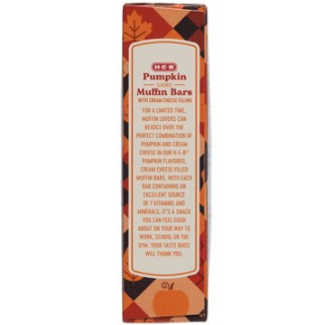 H-E-B Pumpkin Muffin Bars with Cream Cheese Filling, 6 ct