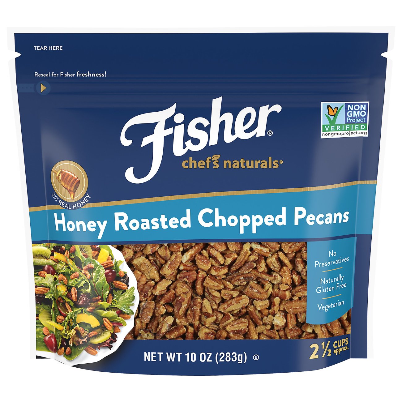 Fisher Chef's Naturals Honey Roasted Chopped Pecans Shop Snacks & Candy at HEB