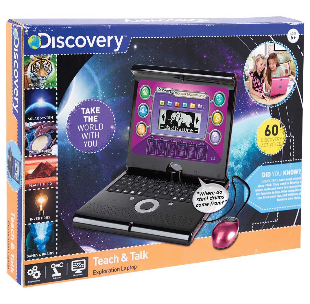 discovery teach & talk exploration laptop with games