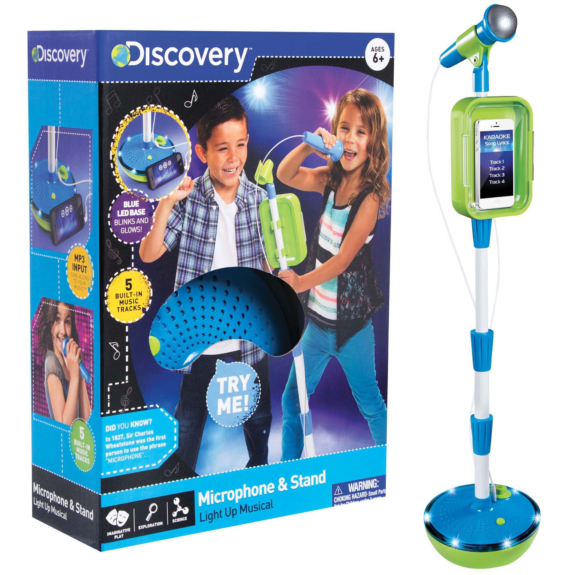 discovery kids microphone with stand