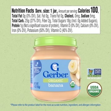 Gerber Organic for Baby 1st Foods - Banana