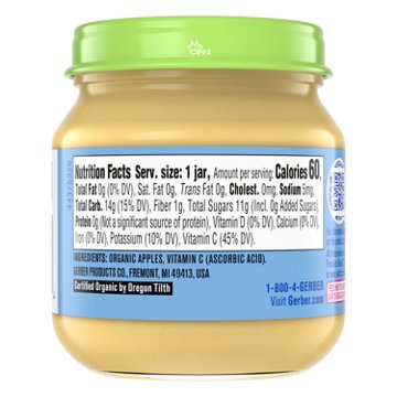 Gerber Organic for Baby 1st Foods - Apple
