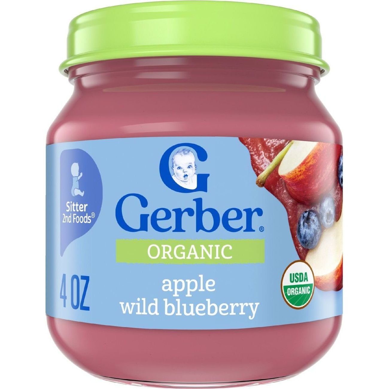 Gerber Organic for Baby 2nd Foods Apple Wild Blueberry Shop Baby