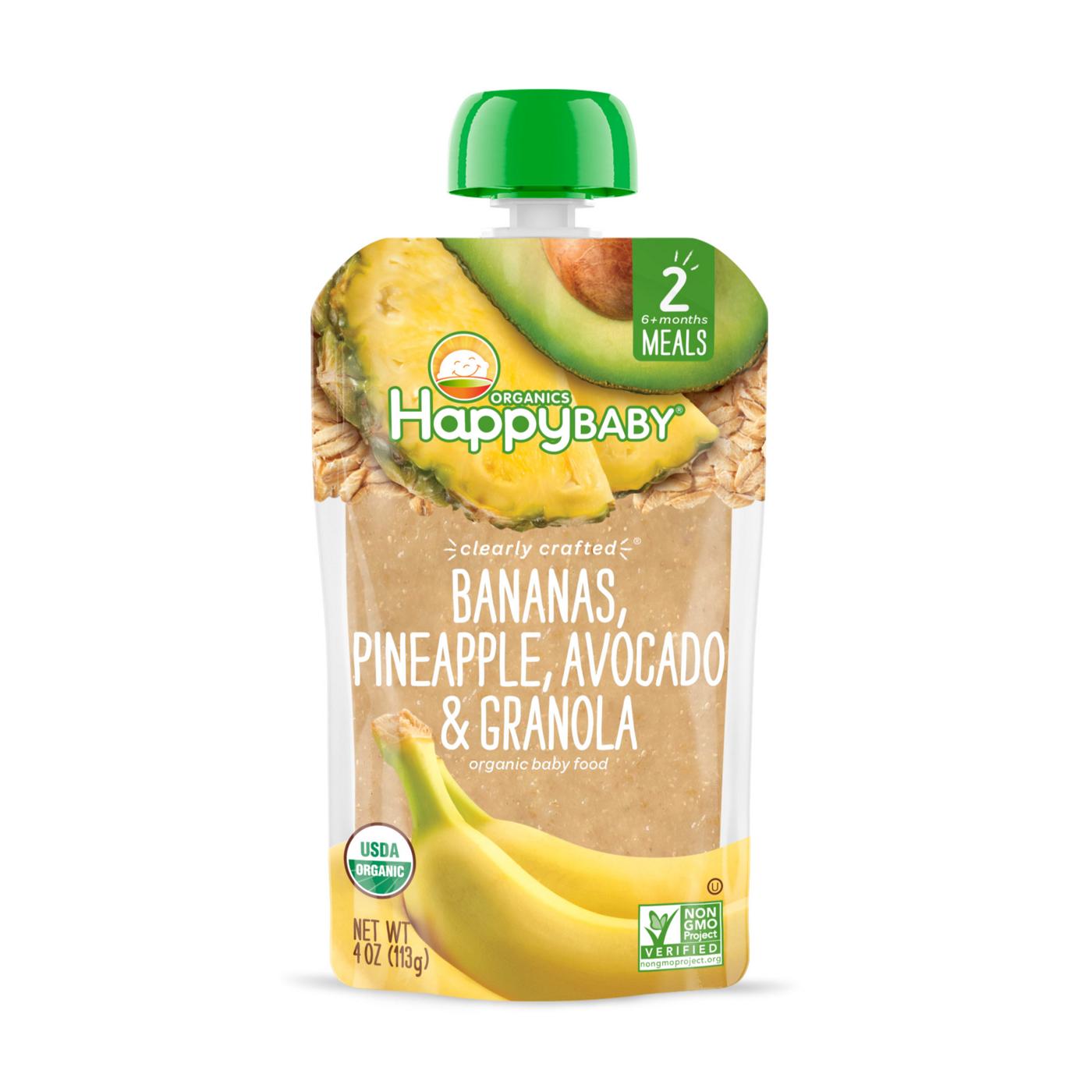 Happy Baby Organics Clearly Crafted Stage 2 Meals Bananas, Pineapple; image 1 of 4