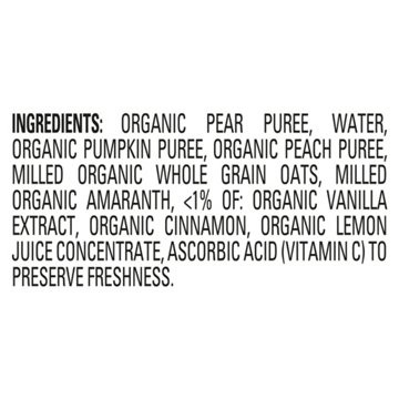 Happy Baby Clearly Crafted Stage 2 Pears Pumpkin Peaches & Granola, 4 oz