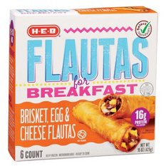 H-E-B 16g Protein Breakfast Flautas - Brisket, Egg & Cheese, 6 ct