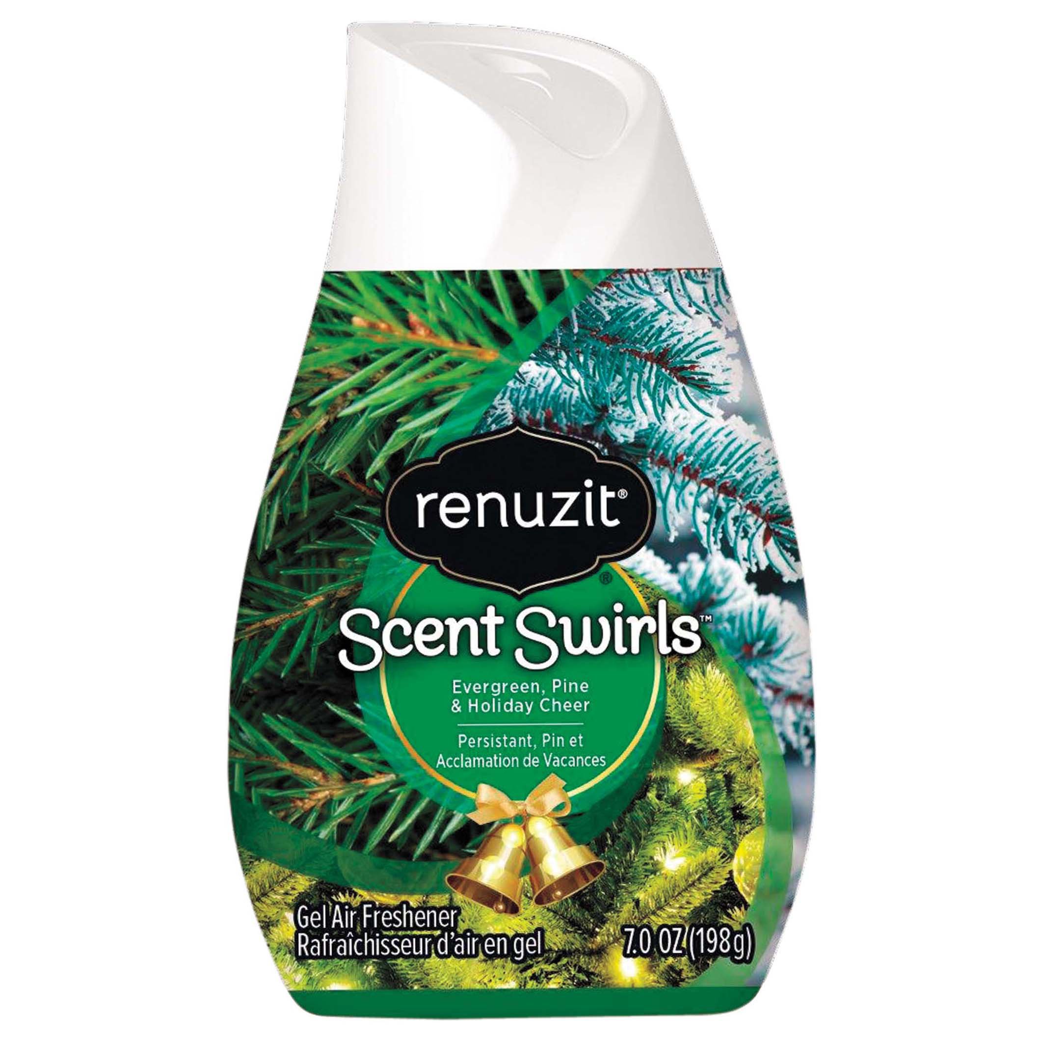 Renuzit Scent Swirls Evergreen Pine & Holiday Cheer Gel Air Freshener