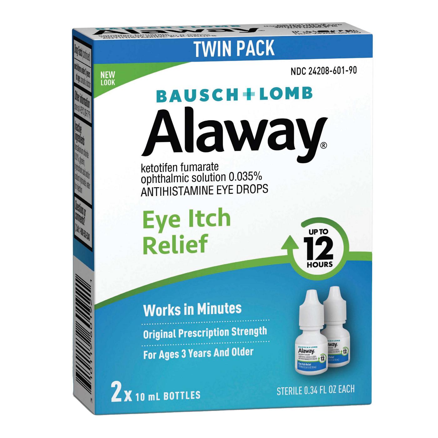 Bausch & Lomb Alaway Eye Itch Relief Twin Pack Shop Eye drops & lubricants at HEB
