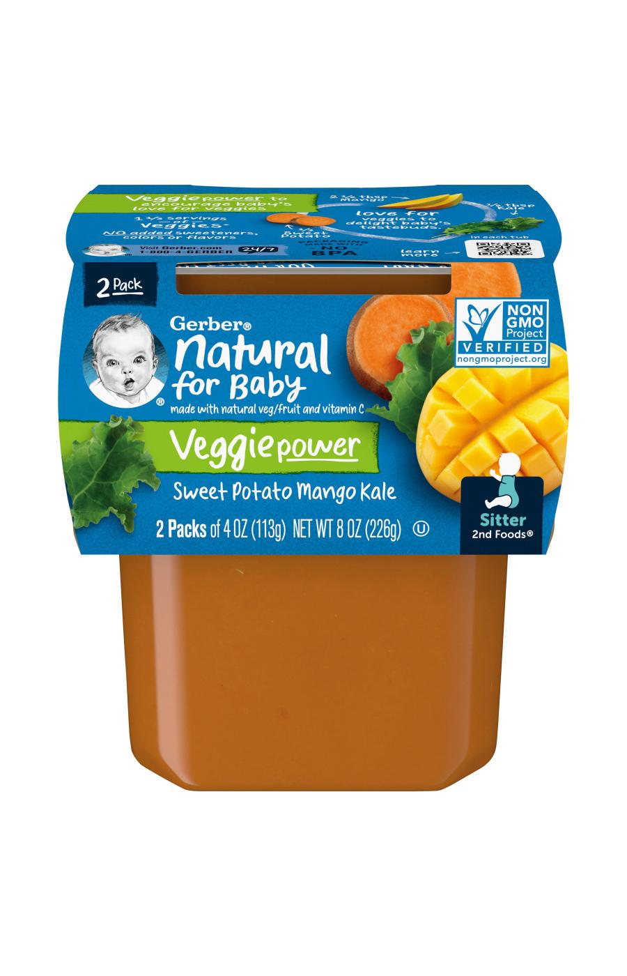 Gerber Natural for Baby VeggiePower 2nd Foods - Sweet Potato Mango & Kale; image 1 of 8