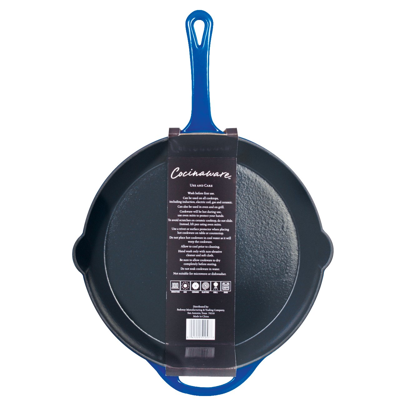 Cocinaware NonStick Enamel Cast Iron Fry Pan Cobalt Blue Shop