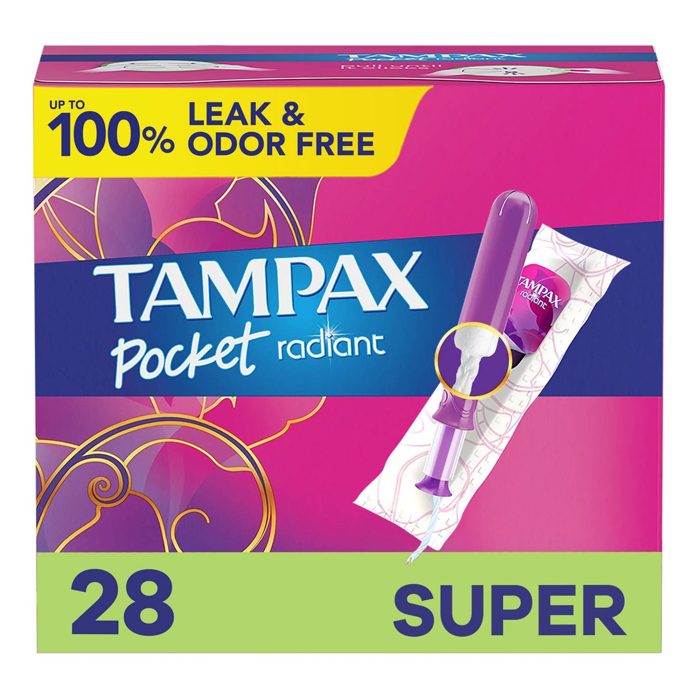 Tampax Radiant Pocket Compact Tampons - Super ; image 1 of 9