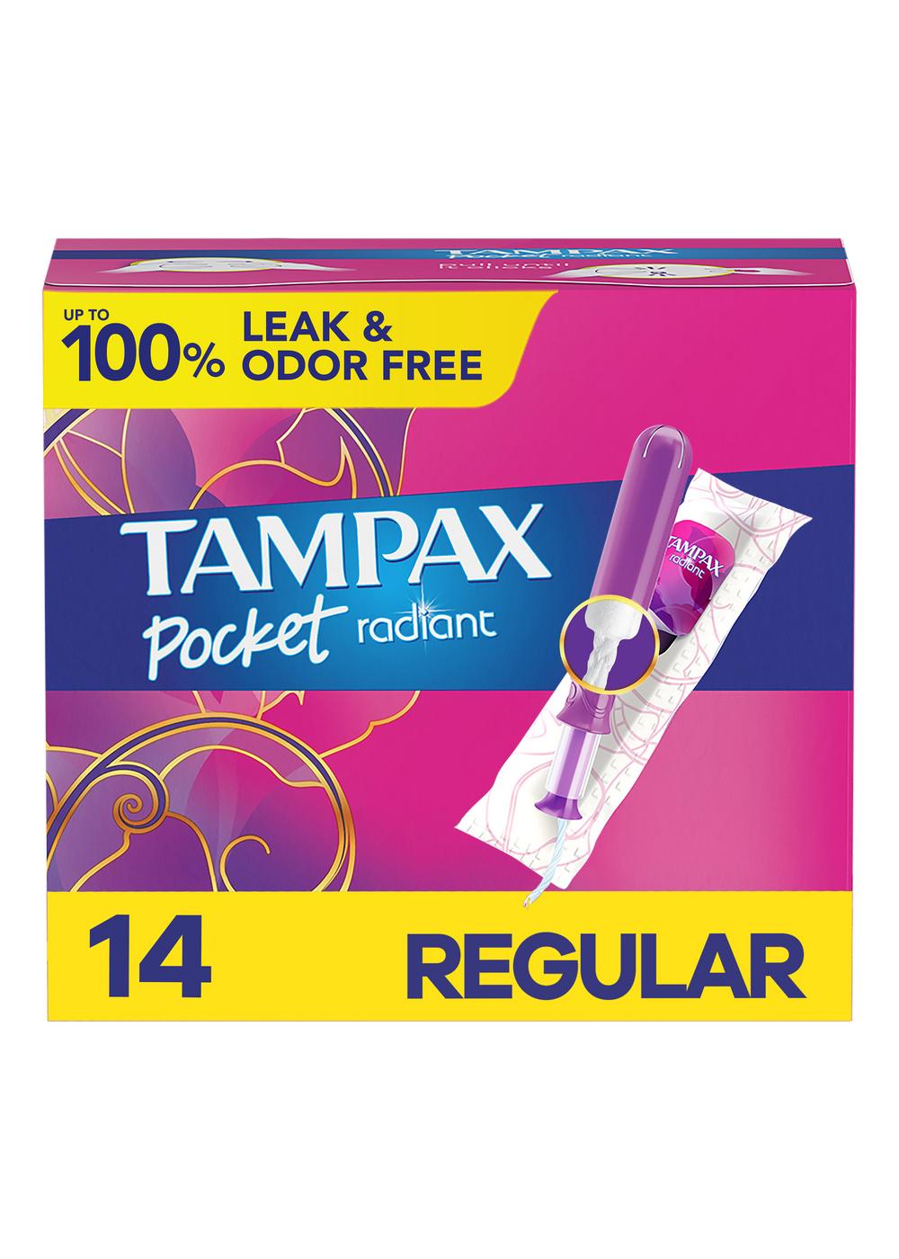 Tampax Pocket Radiant Compact Tampons - Regular; image 4 of 9