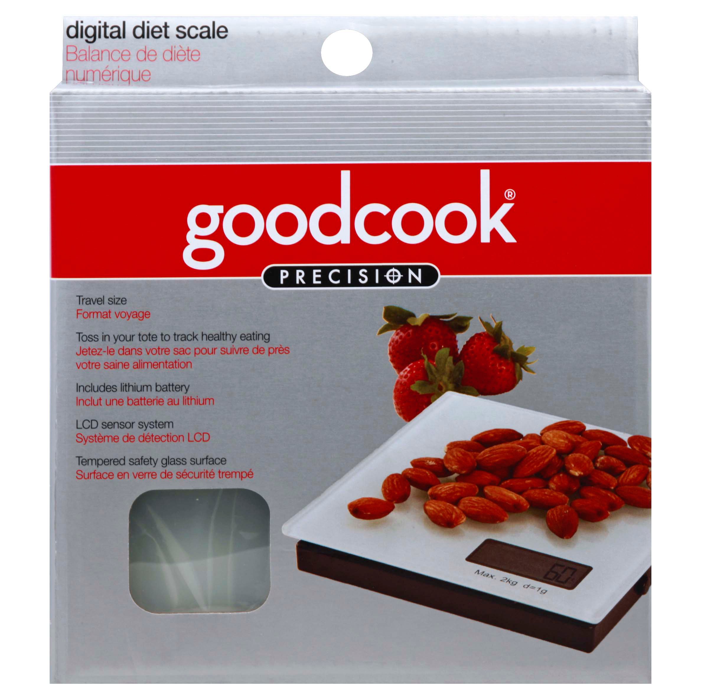 Good Cook Kitchen Food Scale, Adjustable For Accuracy W/Box Chef Cooking