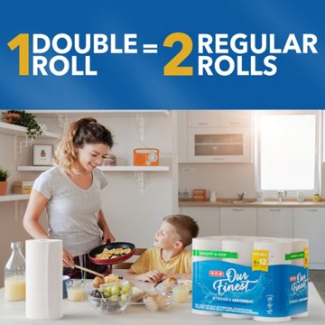 H-E-B Our Finest Invent-A-Size Paper Towels, 6 Double Rolls