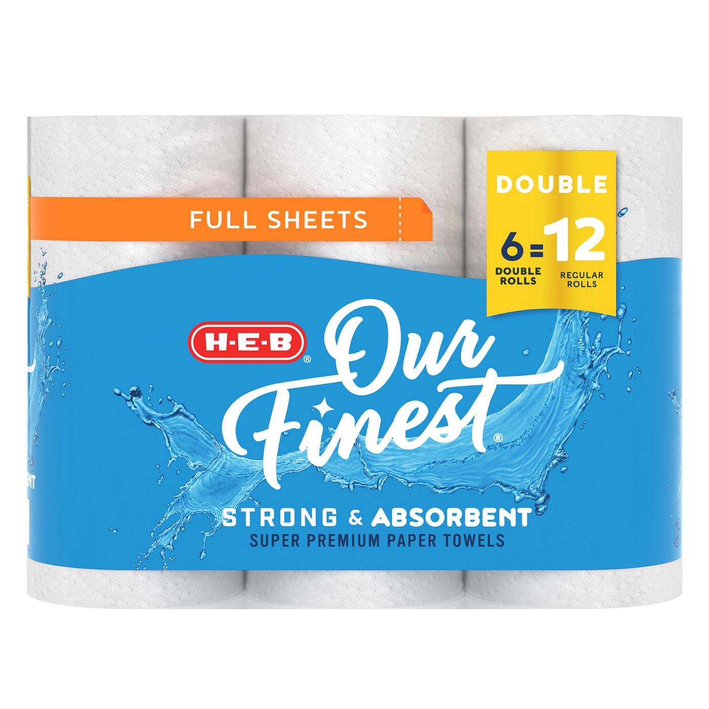 H-E-B Our Finest Full Sheet Paper Towels; image 1 of 5