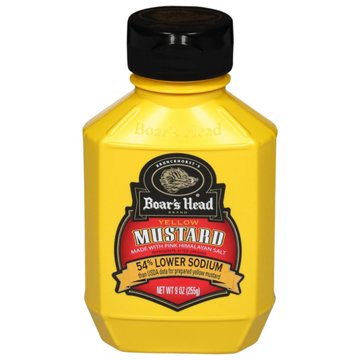 Boar's Head Lower Sodium Yellow Mustard, 9.00 oz