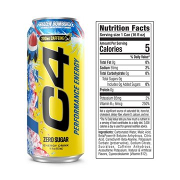 C4 Performance Zero Sugar Energy Drink - Frozen Bombsicle