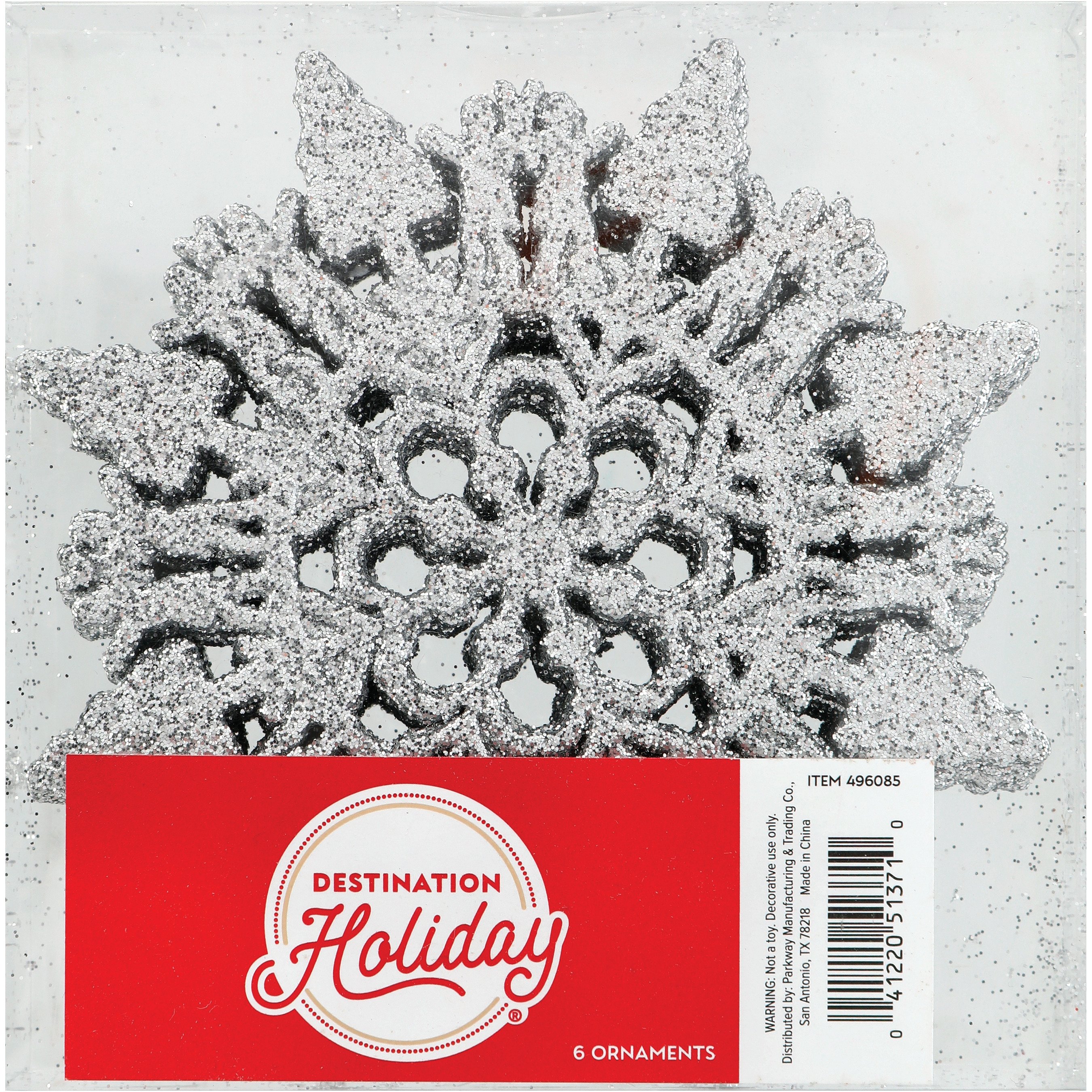 Destination Holiday Glitter Snowflake Ornaments - Shop Seasonal