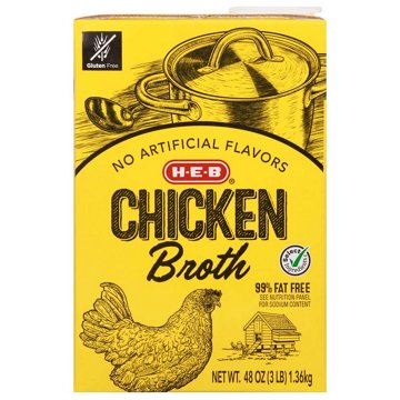 H-E-B Chicken Broth, 48 oz