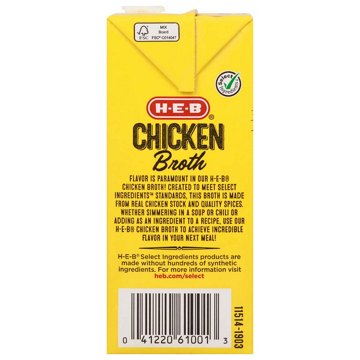 H-E-B Chicken Broth, 48 oz