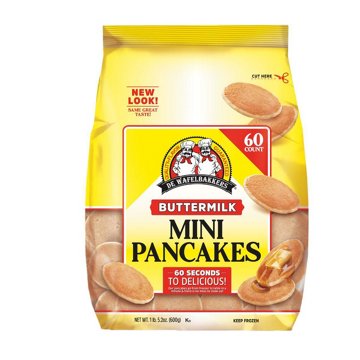 De Wafelbakkers Frozen Mini Pancakes - Buttermilk, 60 ct