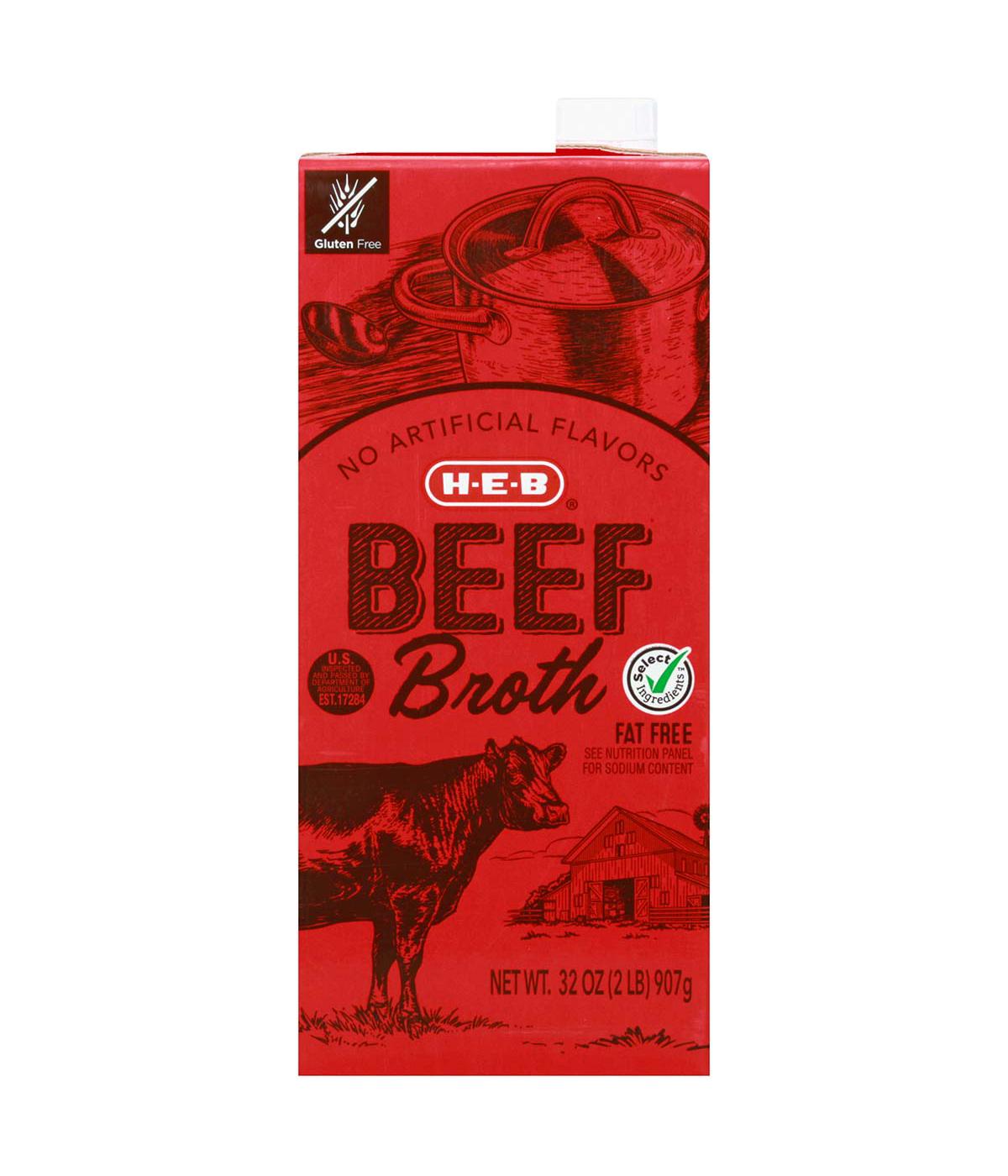 H-E-B Beef Broth; image 1 of 6