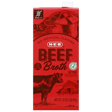 H-E-B Beef Broth, 32 oz