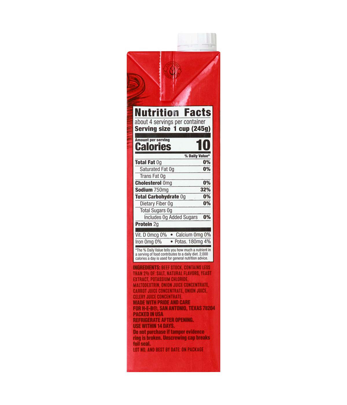 H-E-B Beef Broth; image 2 of 6