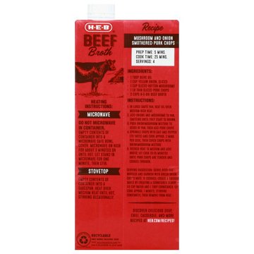 H-E-B Beef Broth, 32 oz