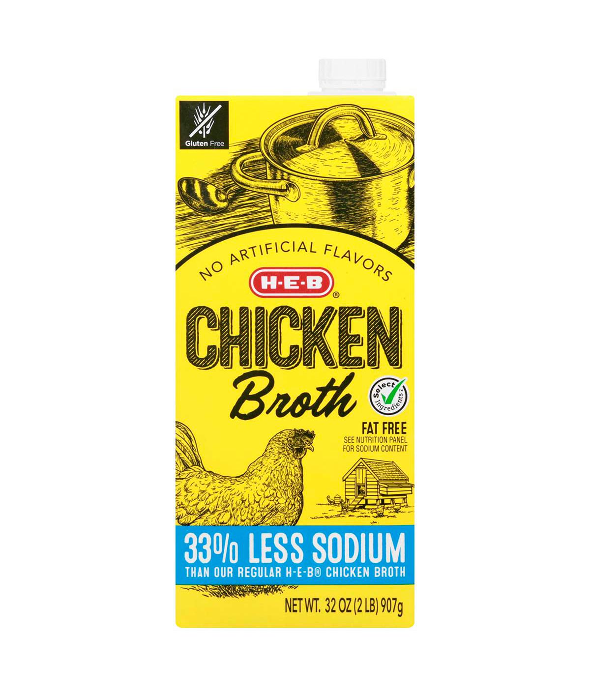 H-E-B Reduced Sodium Chicken Broth; image 1 of 6