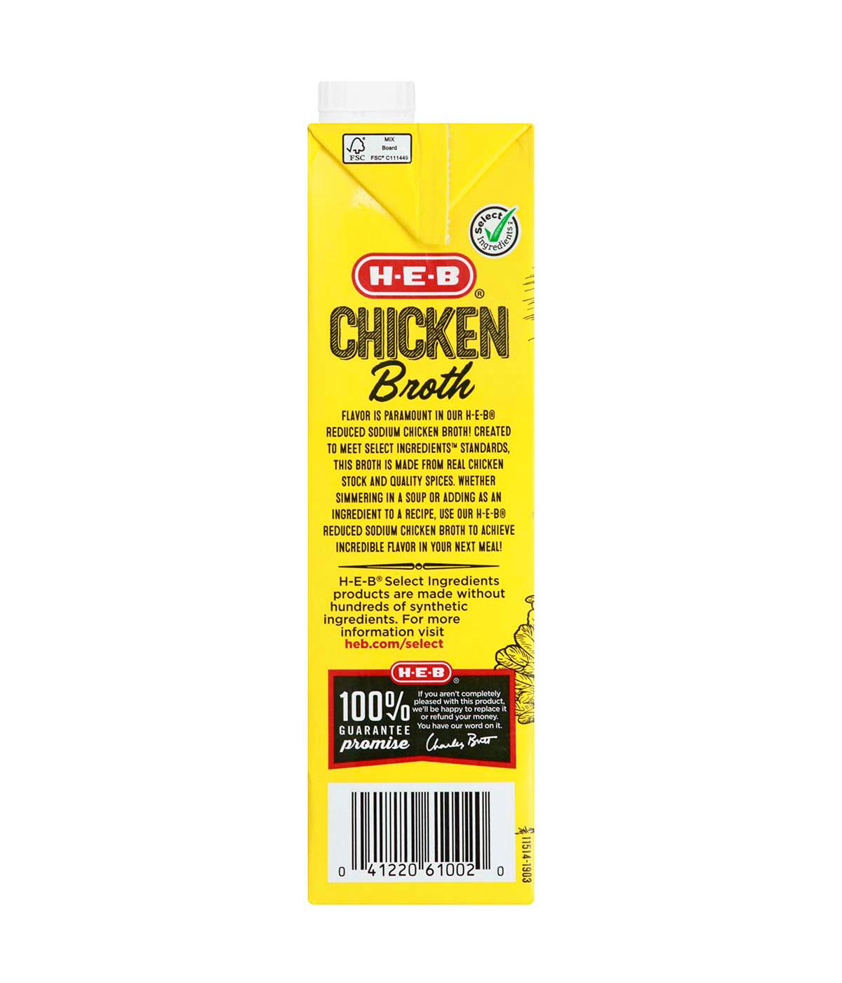 H-E-B Reduced Sodium Chicken Broth; image 4 of 6