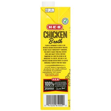 H-E-B Reduced Sodium Chicken Broth, 32 oz