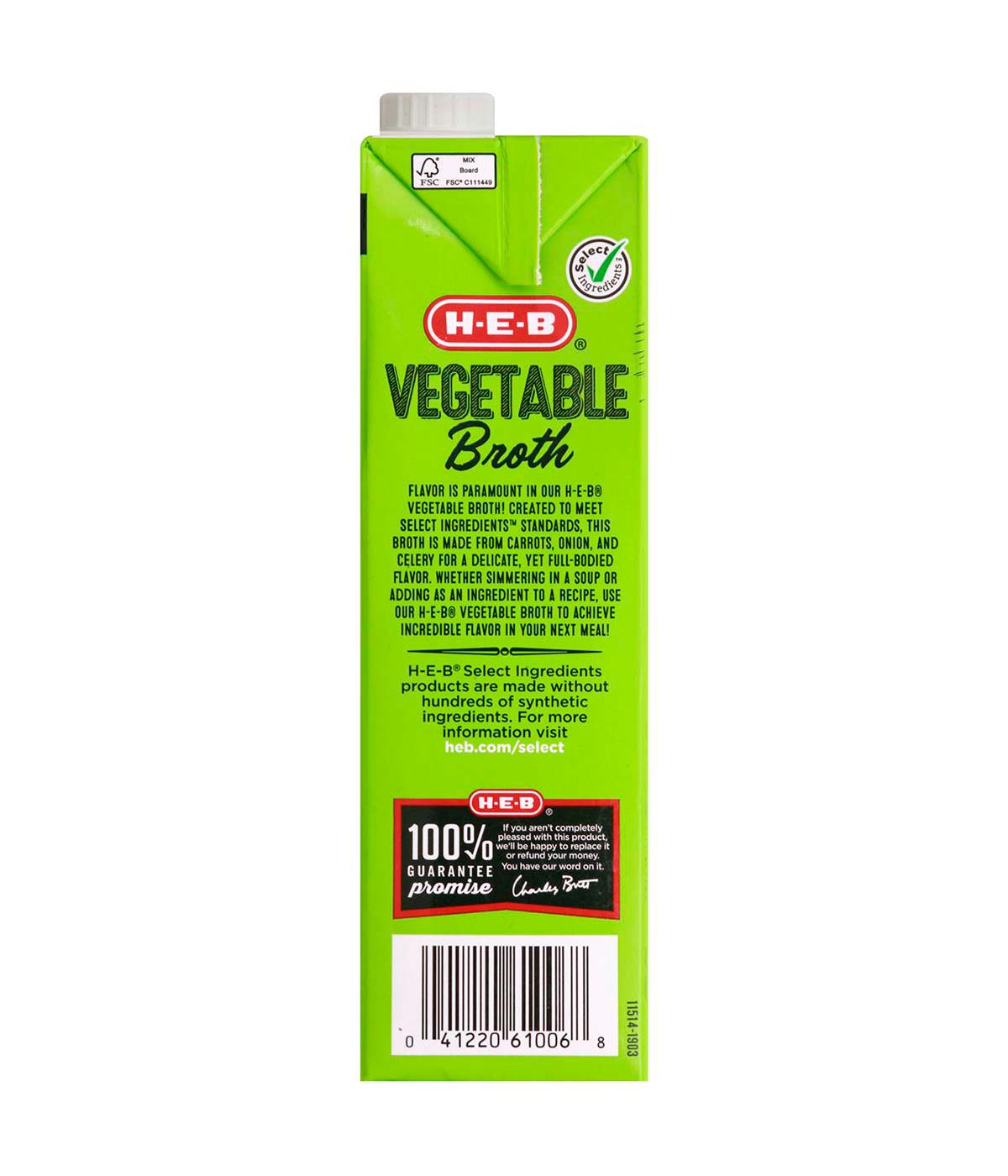 H-E-B Vegetable Broth; image 3 of 6