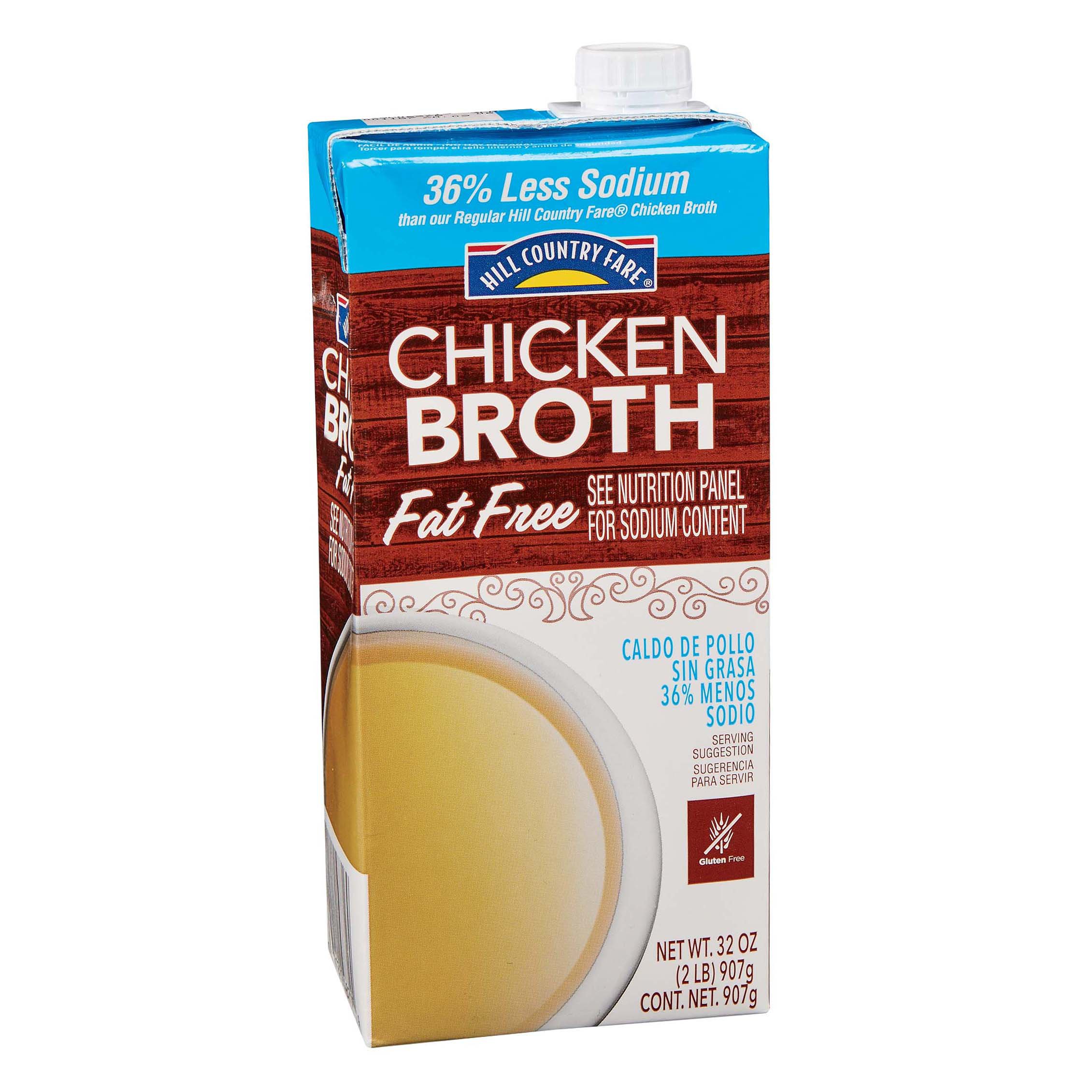 Hill Country Fare Reduced Sodium Chicken Broth Shop Broth & Bouillon at HEB