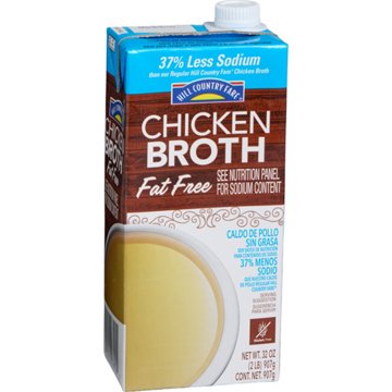 Hill Country Fare Reduced Sodium Chicken Broth, 32 oz
