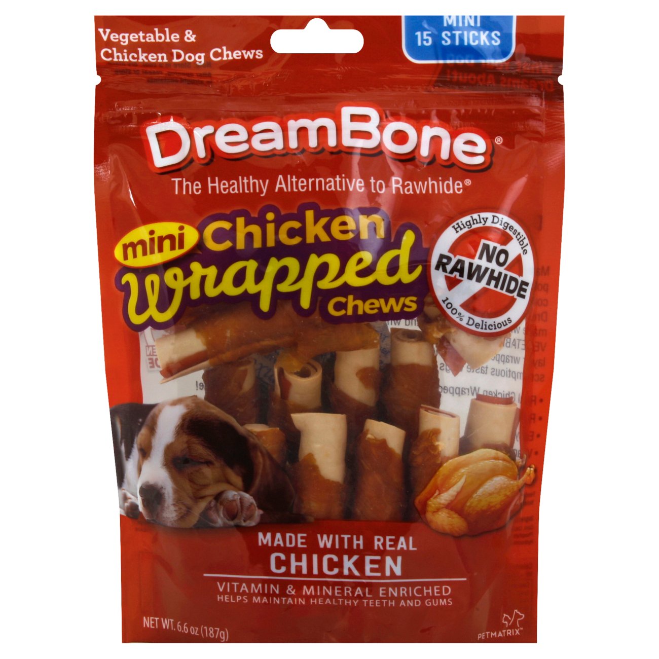 DreamBone Mini Chicken Wrapped Chews Shop Dogs at HEB