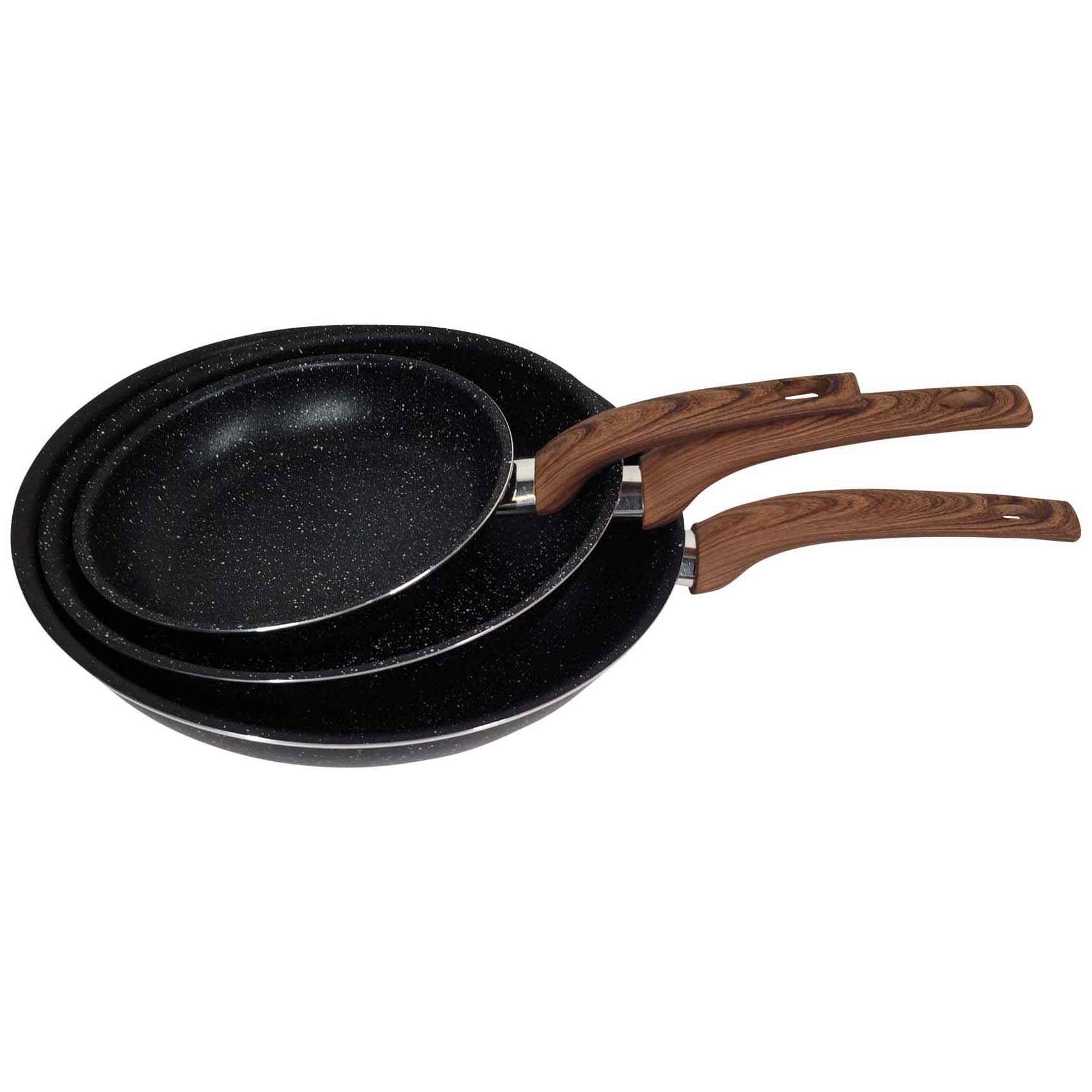 Victoria Fry Pan Marble Faux Wood 3 Piece Shop Cookware at HEB