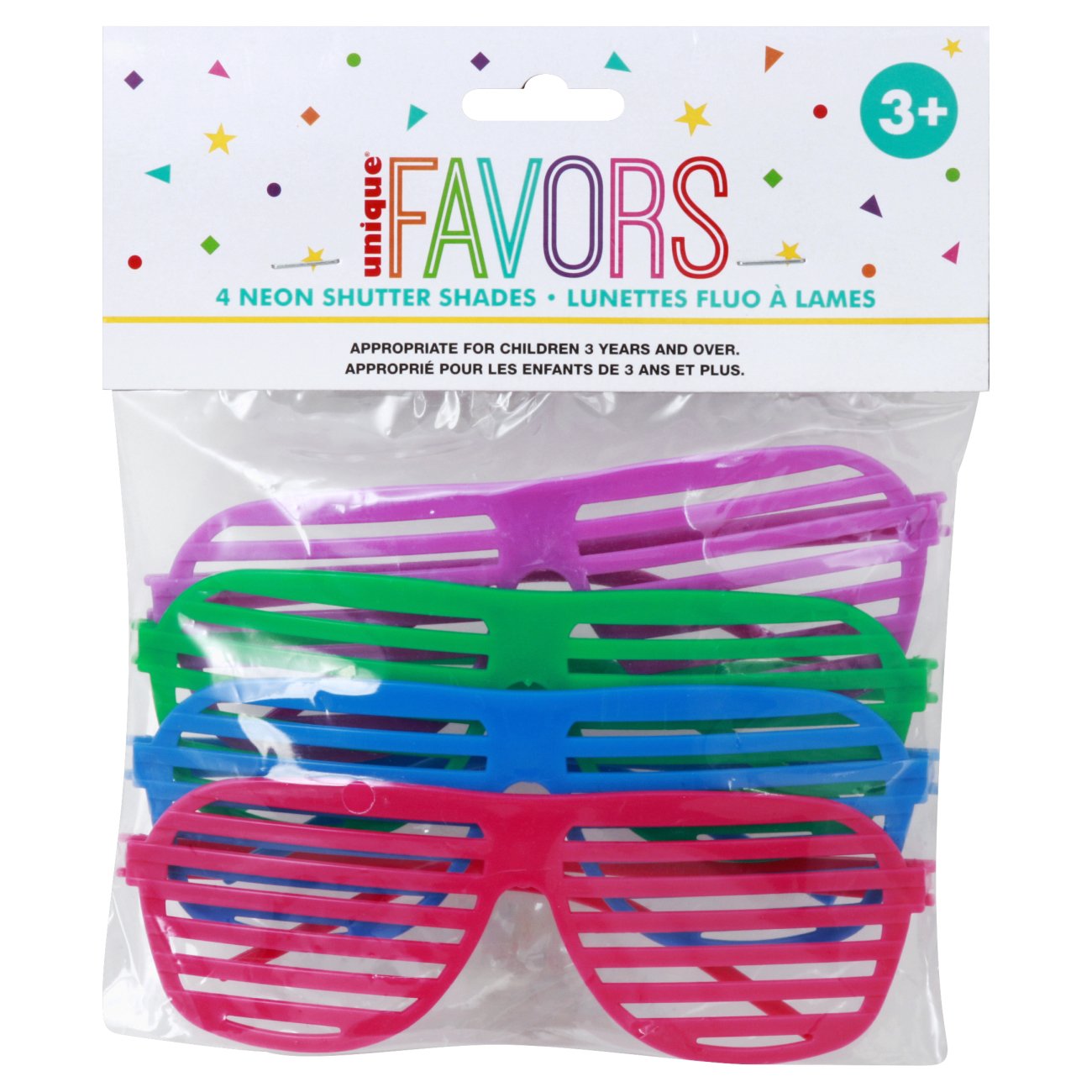 Buy Wholesale China Novelty Party Sunglasses Neon Colour Slotted Shutter  Shades Glasses & Shutter Shades at USD 0.5