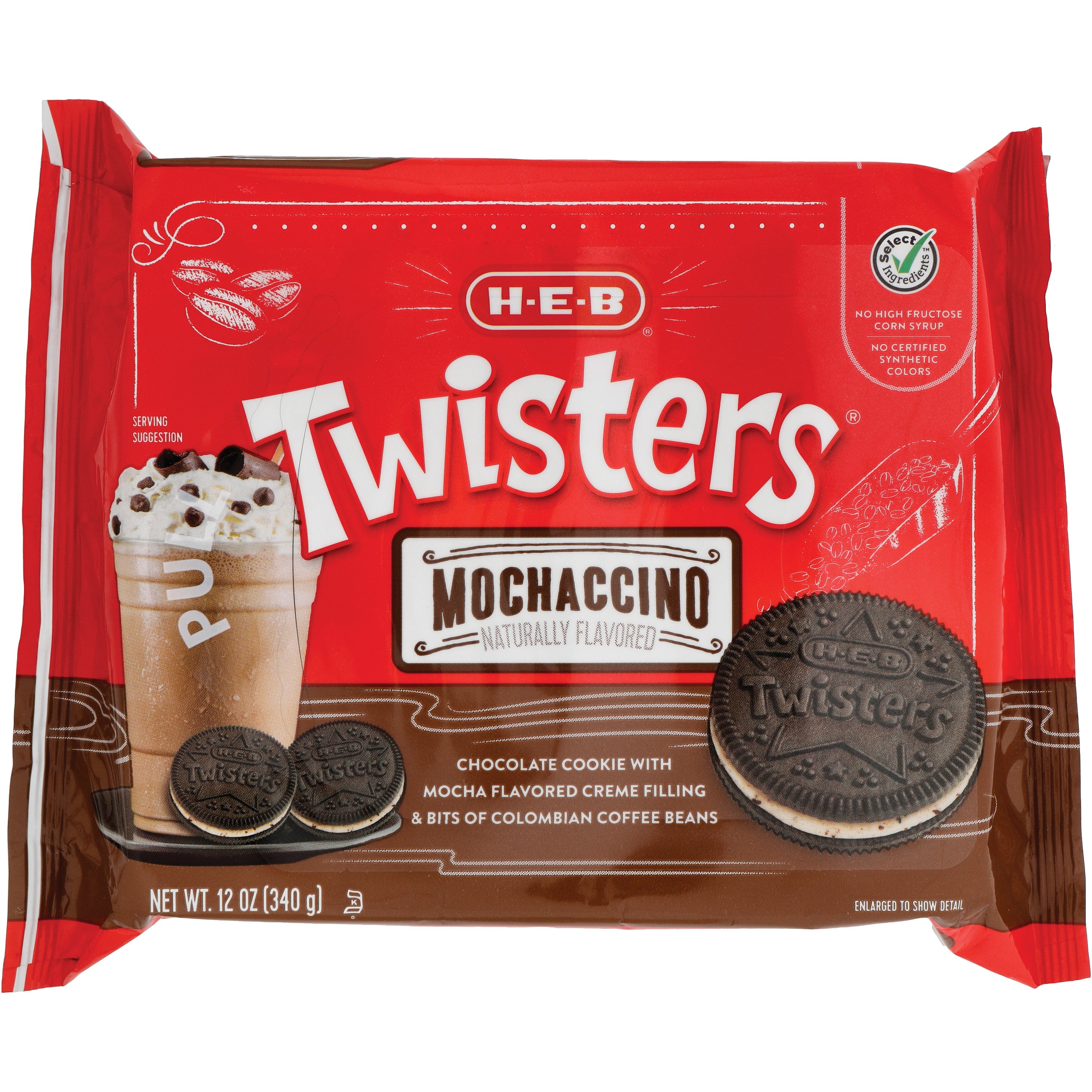 HEB Twisters Sandwich Cookies Mochaccino Shop Snacks & Candy at HEB