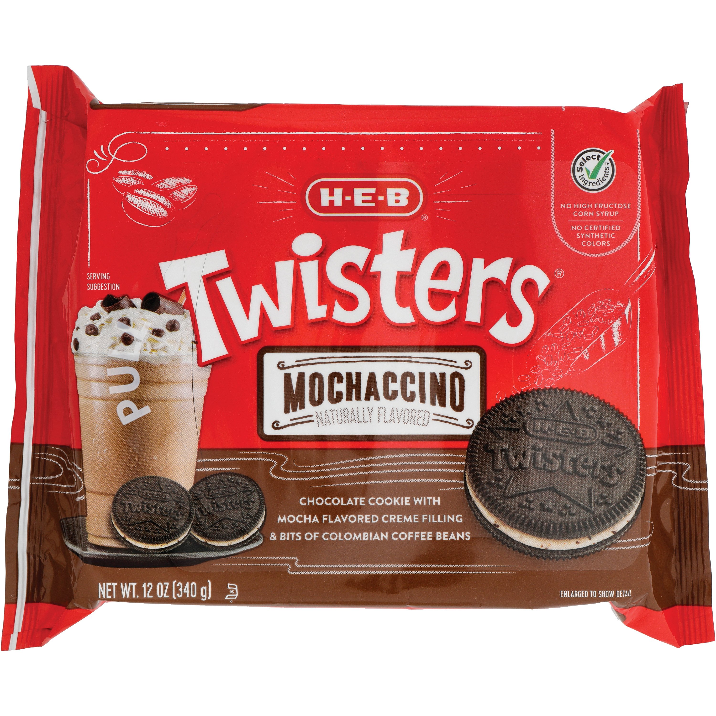 H-E-B Twisters Sandwich Cookies - Mochaccino - Shop Snacks & Candy At H-E-B