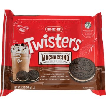 H-E-B Twisters Sandwich Cookies - Mochaccino, 12 oz