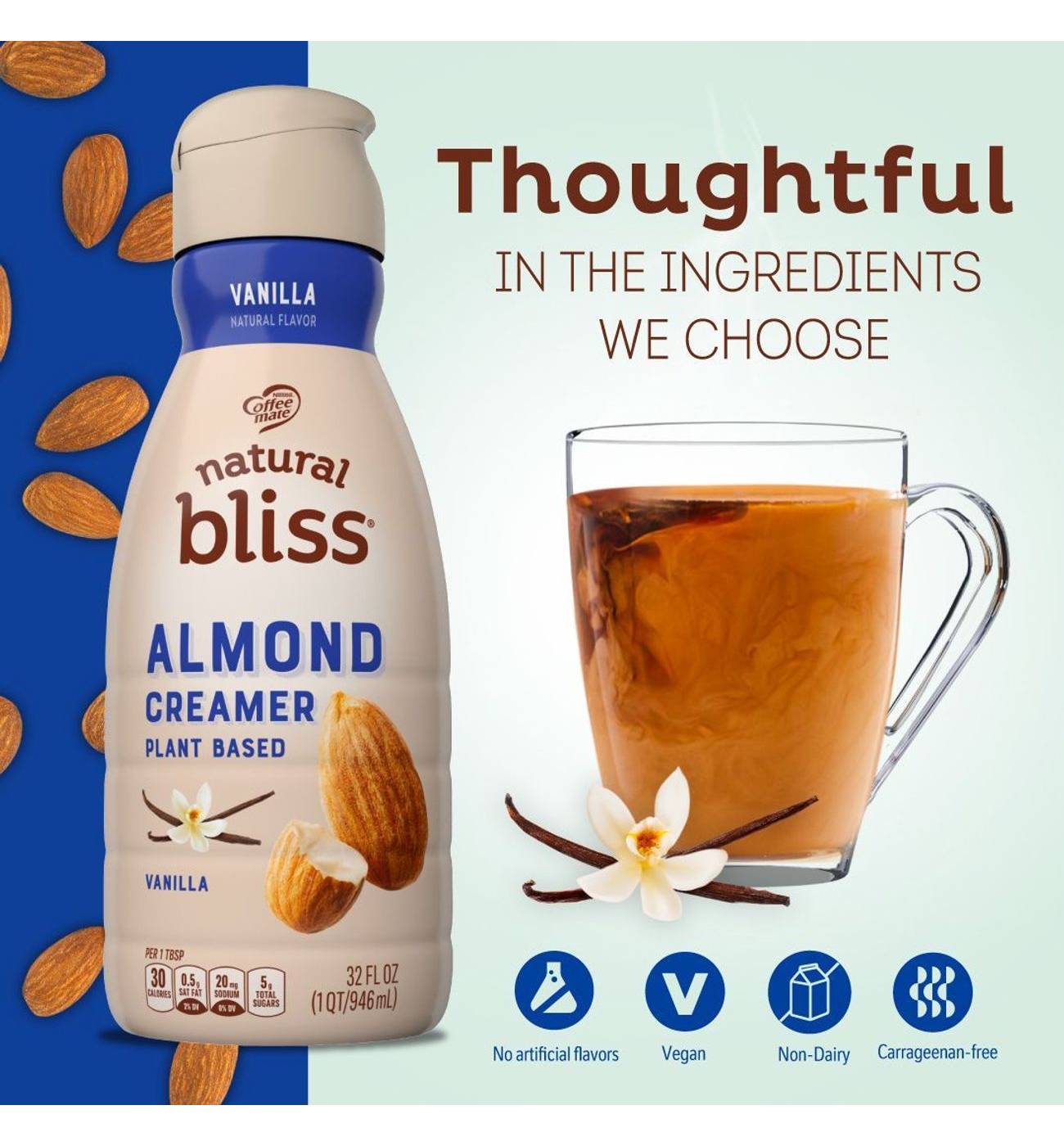 Nestle Coffee Mate Natural Bliss Almond Creamer - Vanilla; image 3 of 6