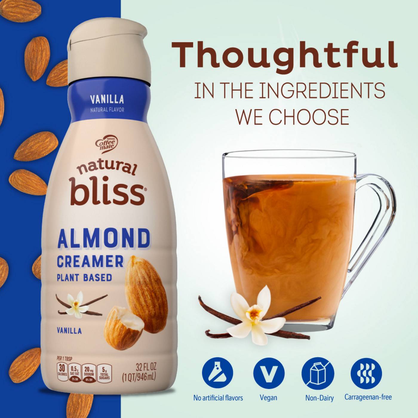 Nestle Coffee Mate Natural Bliss Almond Milk Liquid Coffee Creamer - Vanilla ; image 4 of 7