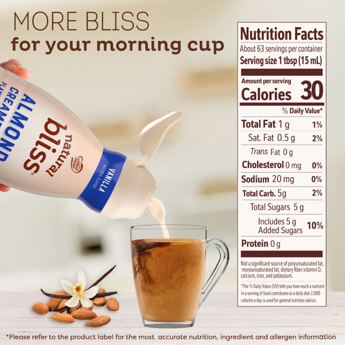 Nestle Coffee Mate Natural Bliss Almond Milk Liquid Coffee Creamer - Vanilla ; image 6 of 7