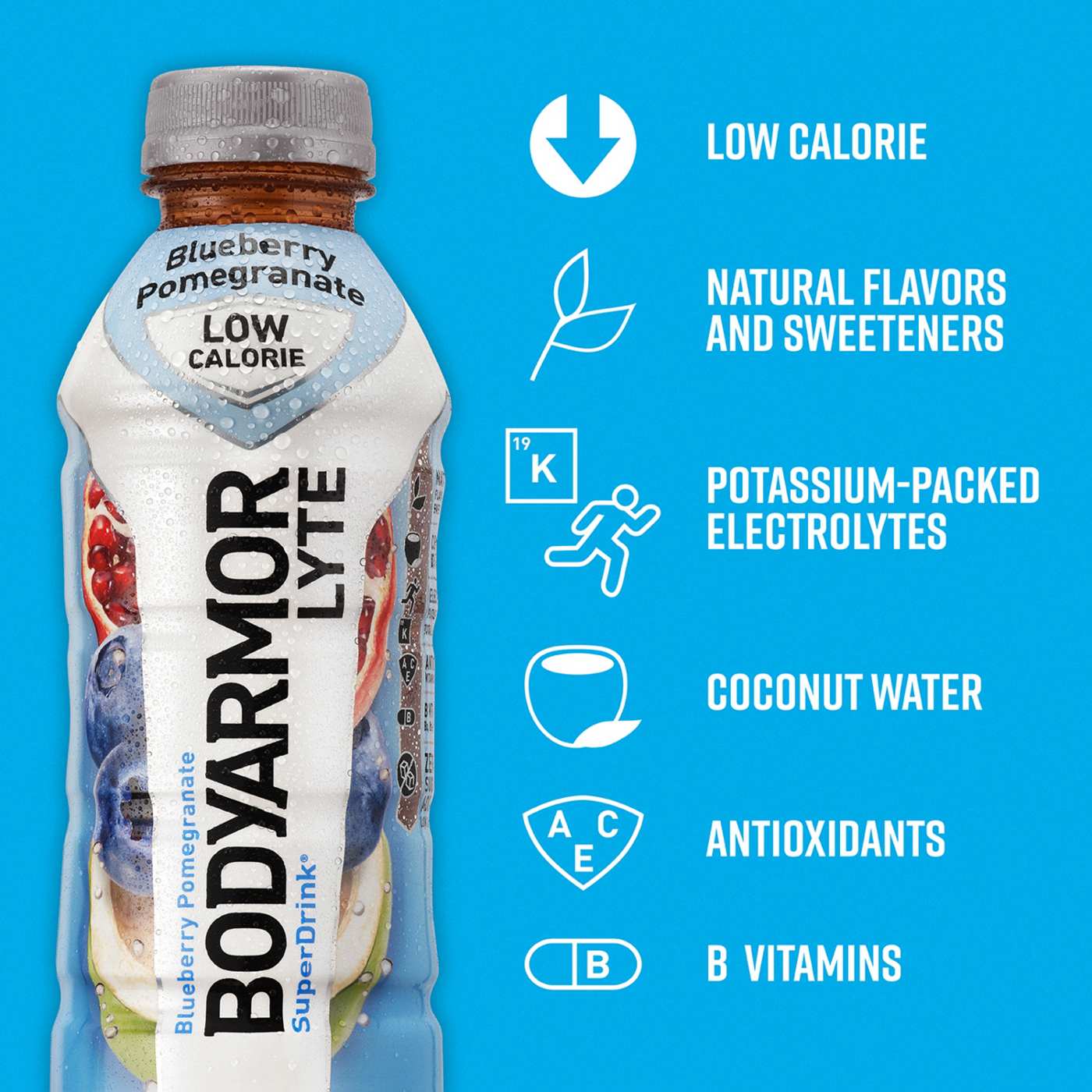 BODYARMOR Lyte Sports Drink Blueberry Pomegranate; image 6 of 7