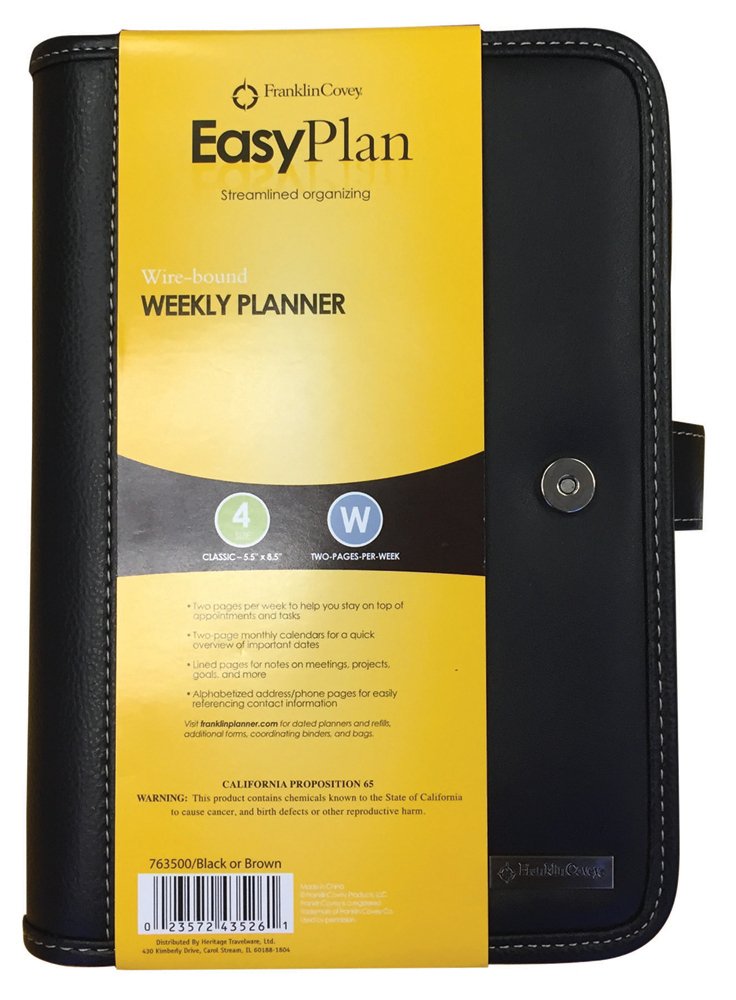 Franklin Covey Classic Binder Wirebound Black Shop Planners