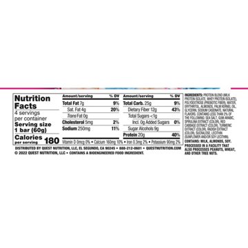 Quest 20g Protein Bars - Birthday Cake