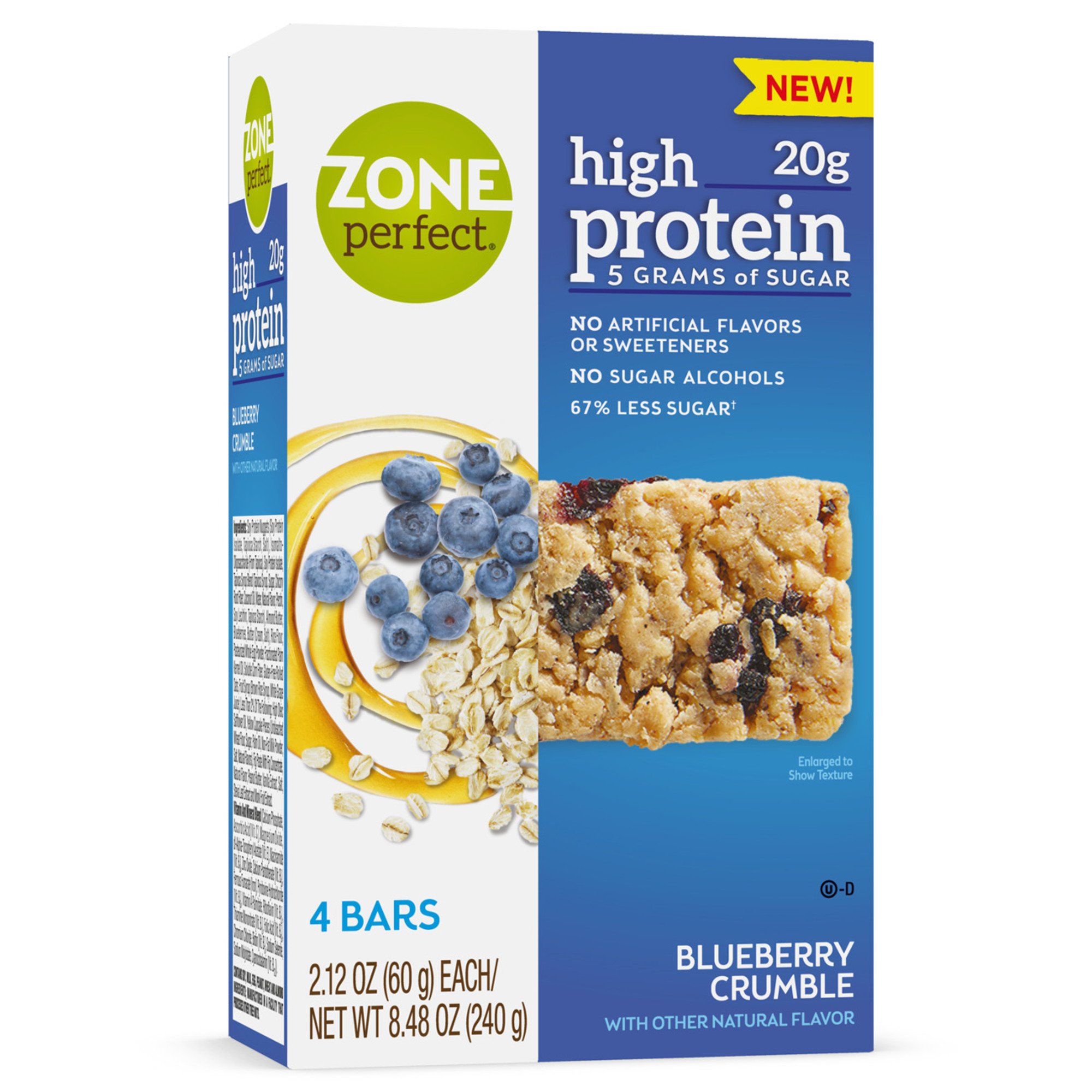 ZonePerfect High Protein Blueberry Crumble Nutrition Bars Shop