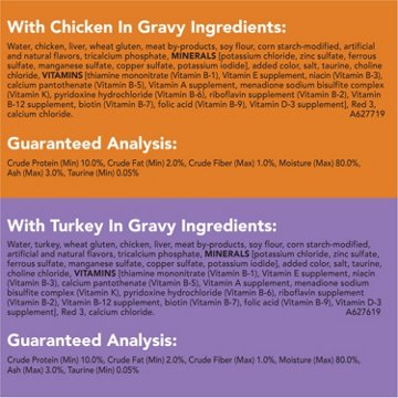 Friskies Purina Wet Cat Food Variety Pack Tasty Treasures Prime Filets - Chicken and Tuna, Chicken, and Ocean Fish and Tuna, and Turkey, 5.5 oz