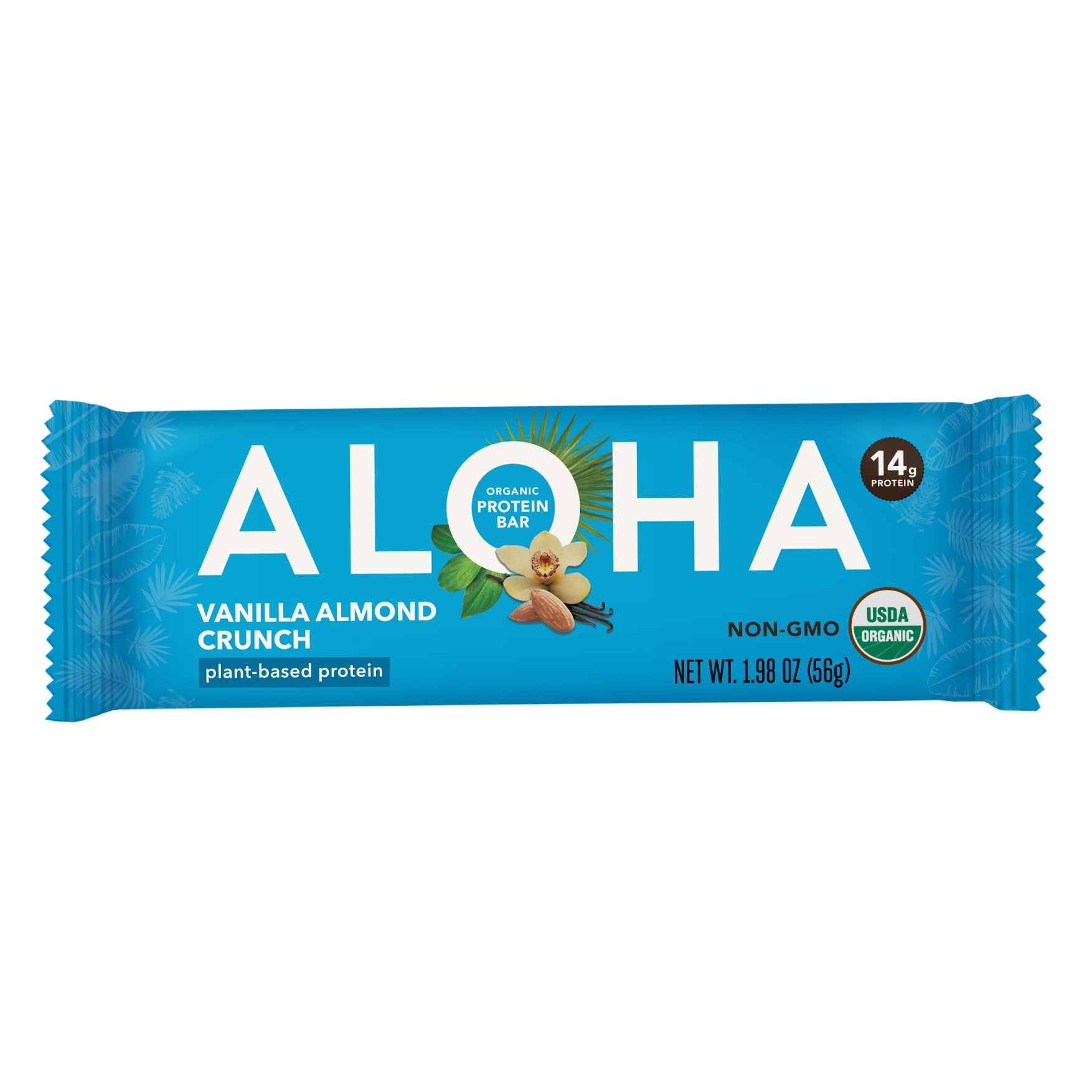 Aloha Plant Based 14g Protein Bar Vanilla Almond Crunch Shop Diet